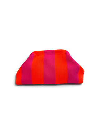 Clutch Righe in Maglia arancio/fuxia|Colore:Arancio/fuxia