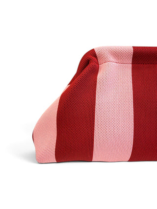 Clutch Righe in Maglia rosa/bordeaux|Colore:Rosa/bordeaux