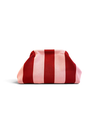 Clutch Righe in Maglia rosa/bordeaux|Colore:Rosa/bordeaux