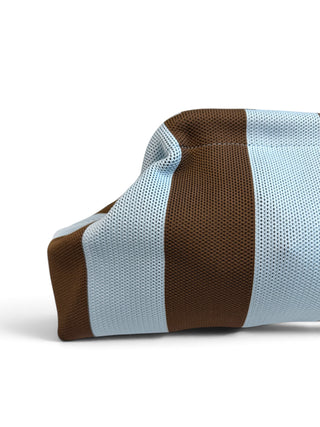 Clutch Righe in Maglia moro/celeste|Colore:Moro/celeste