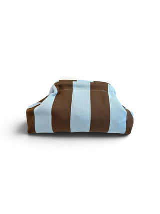 Clutch Righe in Maglia moro/celeste|Colore:Moro/celeste