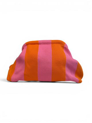 Clutch Righe in Maglia rosa/arancio|Colore:Rosa/arancio