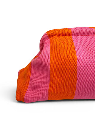 Clutch Righe in Maglia rosa/arancio|Colore:Rosa/arancio