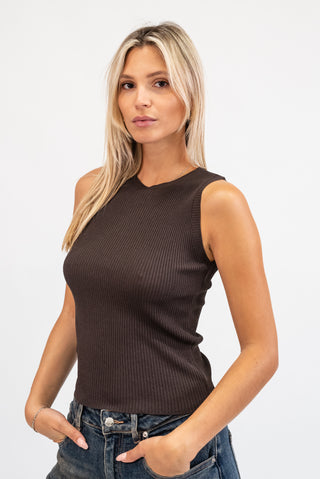 Canotta Basic Costine moro|Colore:Moro