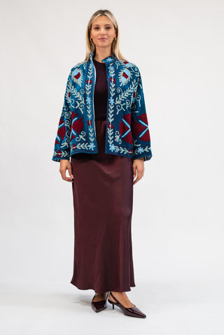 Gonna Lunga Raso bordeux|Colore:Bordeux