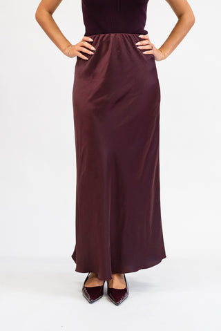 Gonna Lunga Raso bordeux|Colore:Bordeux