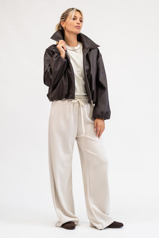 Pantalone Jogger Palazzo beige|Colore:Beige
