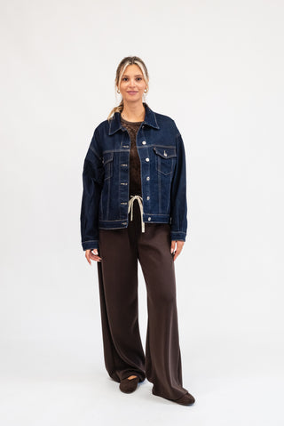Pantalone Jogger Palazzo moro|Colore:Moro