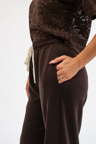 Pantalone Jogger Palazzo moro|Colore:Moro