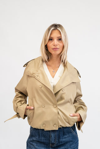 Trench Corto beige|Colore:Beige