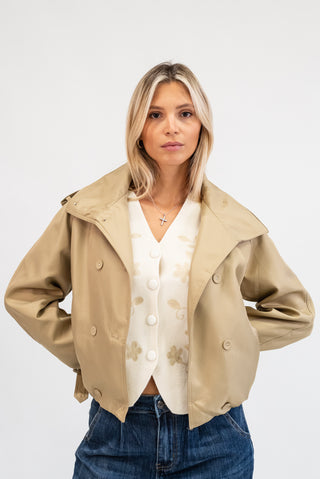 Trench Corto beige|Colore:Beige