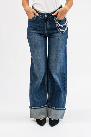 Jeans Wideleg Gioiello jeans|Colore:Jeans