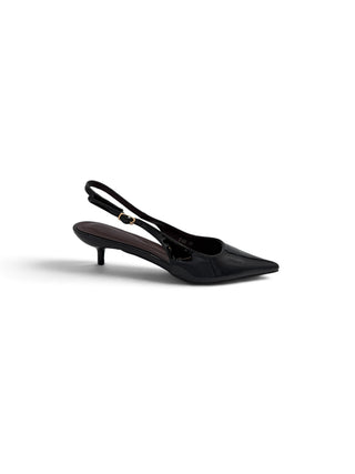 Slingback Vernice Kitten nero|Colore:Nero