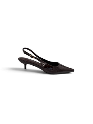 Slingback Vernice Kitten moro|Colore:Moro