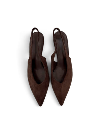 Slingback Suede Kitten moro|Colore:Moro