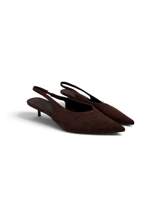 Slingback Suede Kitten moro|Colore:Moro