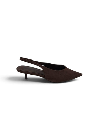 Slingback Suede Kitten moro|Colore:Moro