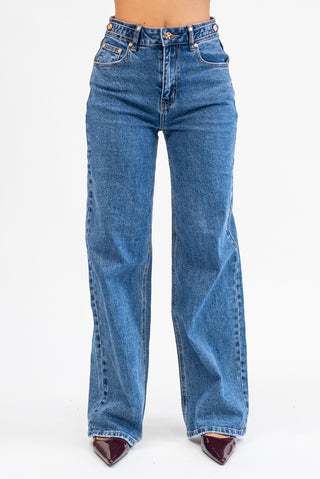 Jeans Wideleg Borchie jeans|Colore:Jeans