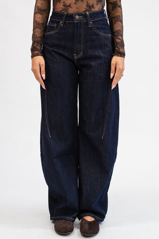 Jeans Barrel Fit blu scuro|Colore:Blu scuro