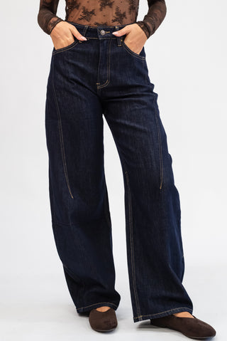 Jeans Barrel Fit blu scuro|Colore:Blu scuro