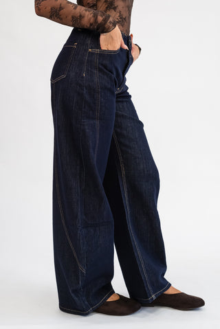 Jeans Barrel Fit blu scuro|Colore:Blu scuro