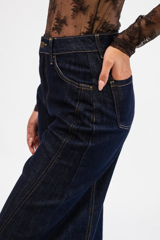 Jeans Barrel Fit blu scuro|Colore:Blu scuro