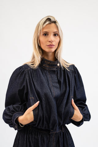 Giubbotto Denim Balloon blu scuro|Colore:Blu scuro