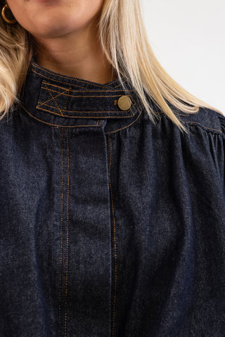 Giubbotto Denim Balloon blu scuro|Colore:Blu scuro
