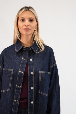 Camicia Denim  blu scuro|Colore:Blu scuro