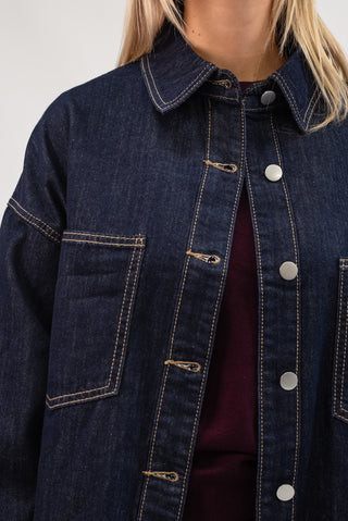 Camicia Denim  blu scuro|Colore:Blu scuro