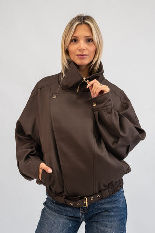Giubbotto Quadretti moro|Colore:Moro