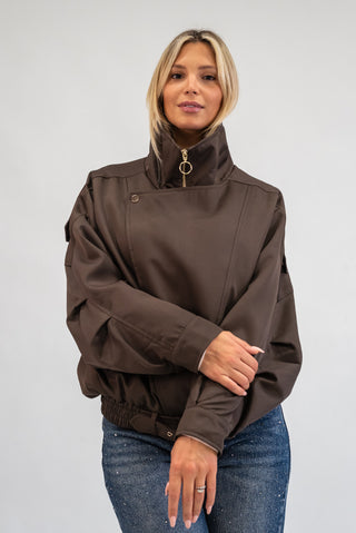 Giubbotto Quadretti moro|Colore:Moro