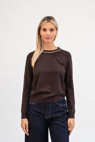 Maglia Collo Gioiello moro|Colore:Moro