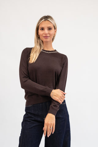 Maglia Collo Gioiello moro|Colore:Moro