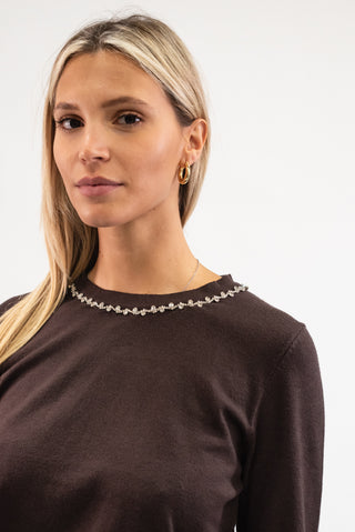 Maglia Collo Gioiello moro|Colore:Moro