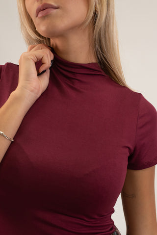 Maglia Mezza Manica Basic bordeaux|Colore:Bordeaux