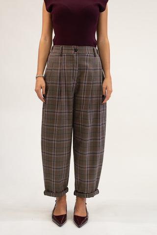 Pantalone Palazzo Quadri moro|Colore:Moro