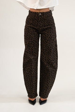 Jeans Balloon Animalier moro|Colore:Moro
