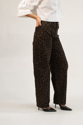 Jeans Balloon Animalier moro|Colore:Moro