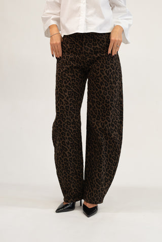 Jeans Balloon Animalier moro|Colore:Moro