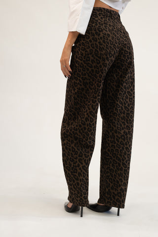 Jeans Balloon Animalier moro|Colore:Moro