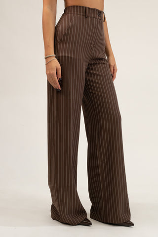 Pantalone Palazzo Gessato moro|Colore:Moro