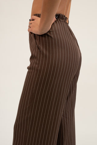 Pantalone Palazzo Gessato moro|Colore:Moro