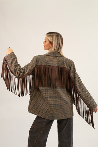 Blazer con Frange moro|Colore:Moro