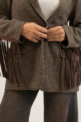 Blazer con Frange moro|Colore:Moro