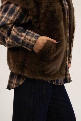 Gilet Pelliccia Double Face moro|Colore:Moro