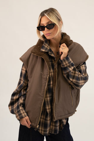 Gilet Pelliccia Double Face moro|Colore:Moro