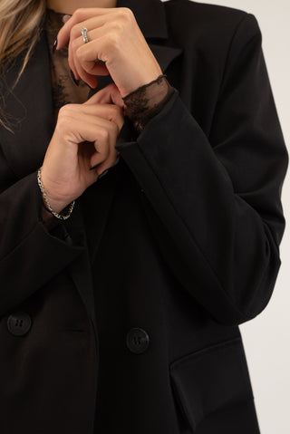 Blazer Doppiopetto  nero|Colore:Nero