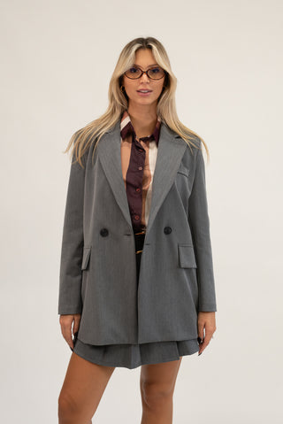 Blazer Doppiopetto  grigio|Colore:Grigio