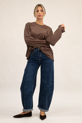Maglia Over Cotone moro|Colore:Moro